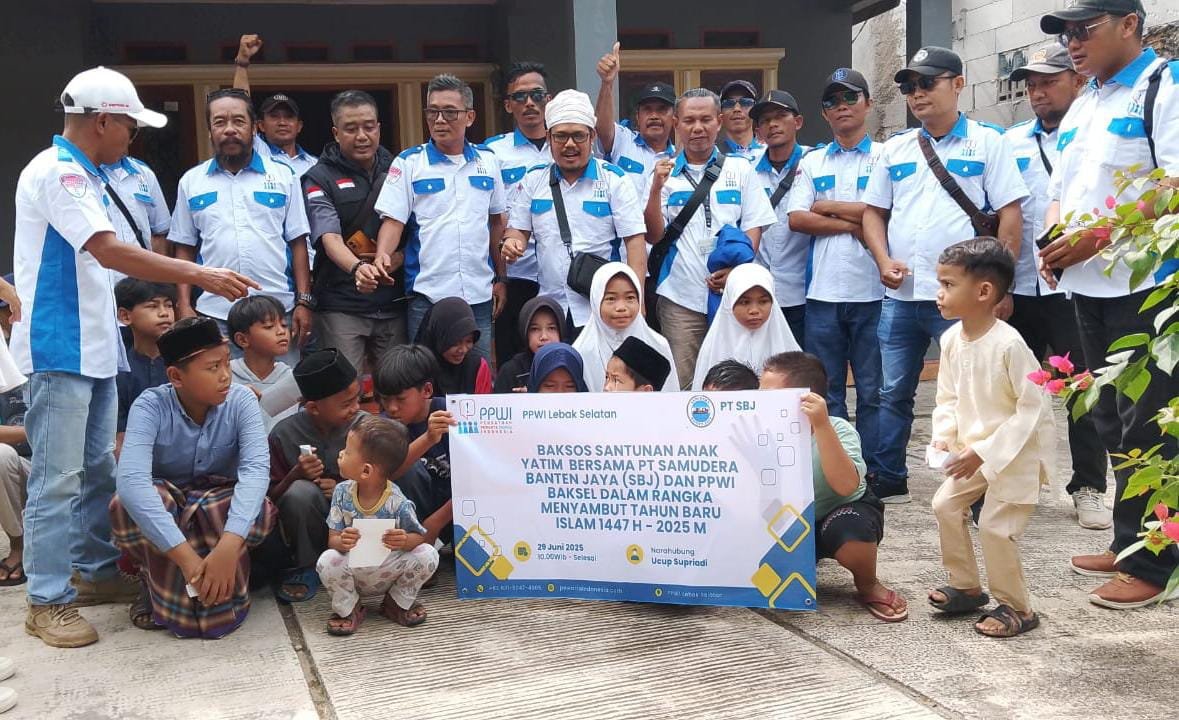 PT Samudera Banten Jaya (SBJ)  Bersama PPWI Kabupaten Lebak Menggelar Bakti Sosial Santunan  Anak Yatim di Kecamatan Bayah,