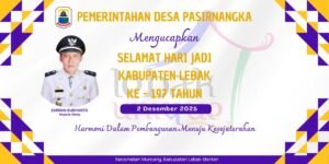 Hari Jadi Kabupaten Lebak 2024: Kades Pasirnangka Sarman Rudiyanto Sampaikan Harapan Hebat untuk Kemajuan Daerah