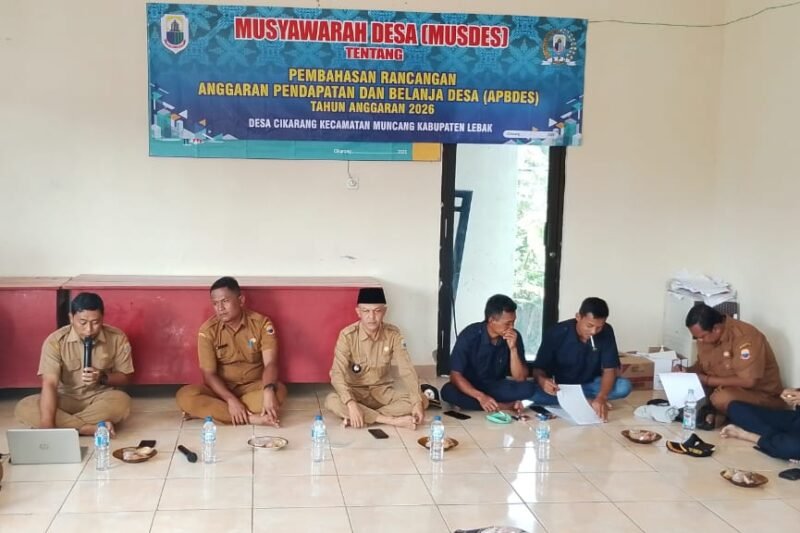 Musdes APBDes 2026 Perkuat Transparansi dan Partisipasi Warga Desa Cikarang