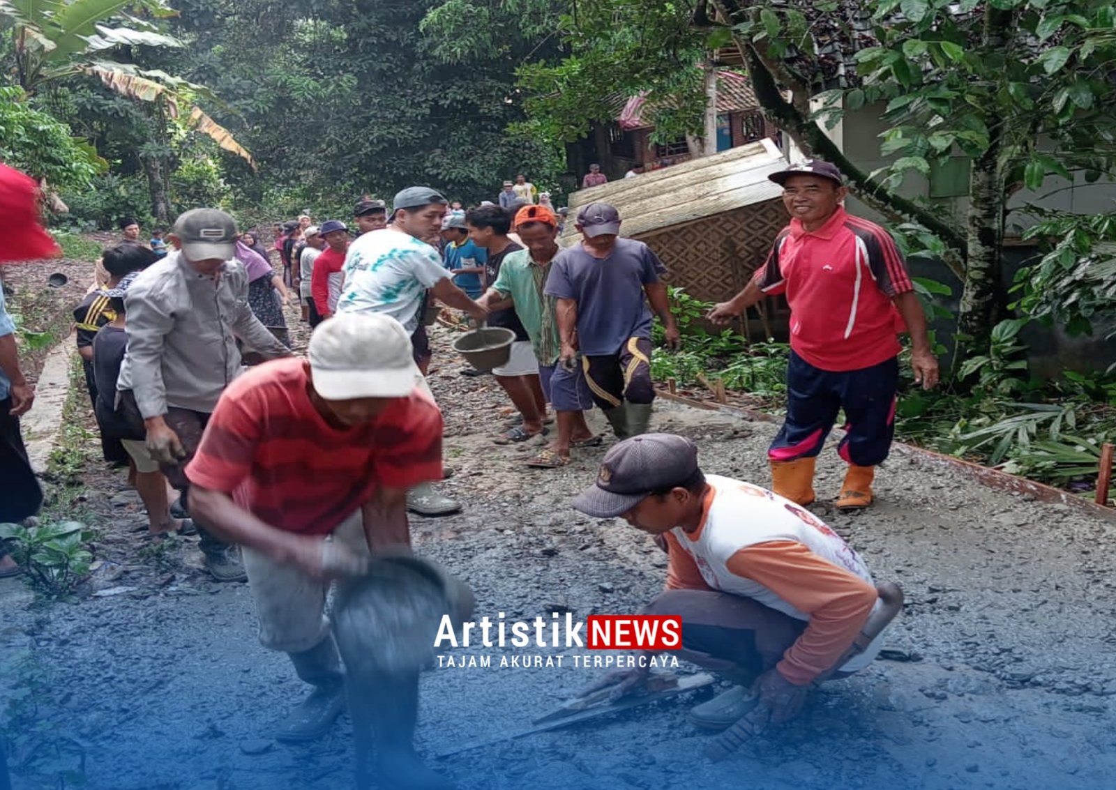 Pemdes Muncang dan Warga Bantarwaru Bangun Jalan Cor Swadaya, Akses SDN 2 Muncang Kini Lebih Baik