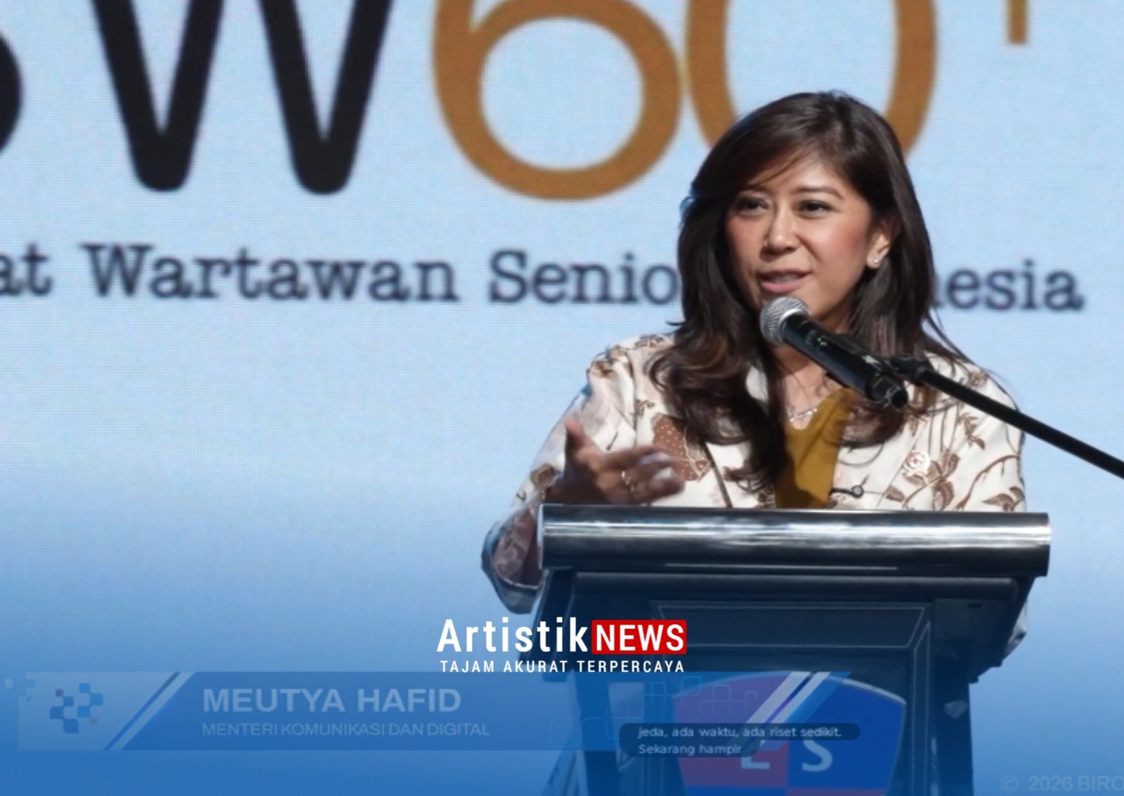 Menkom Meutya Hafid Soroti Kecepatan Informasi, Tegaskan Standar Kerja Jurnalistik Harus Tetap Dijaga