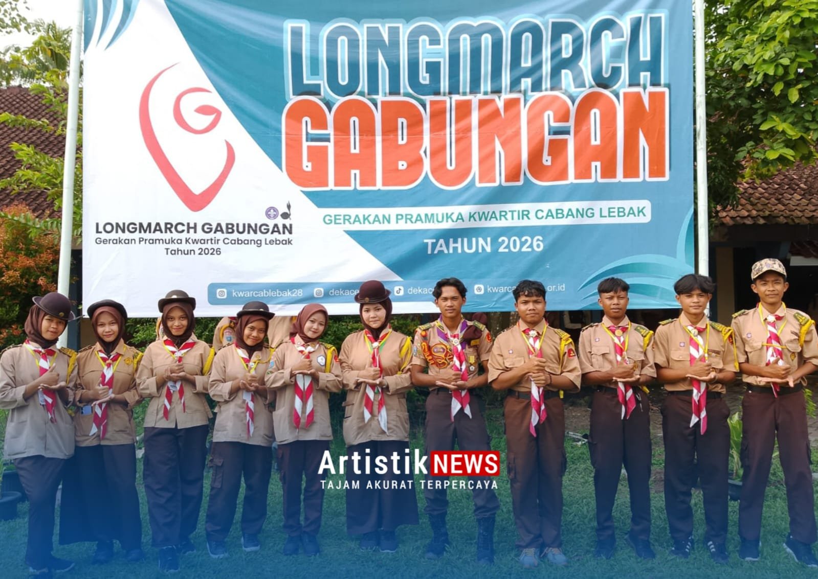 SMAN 2 Muncang Tunjukkan Ketangguhan dalam Longmarch Pramuka Lebak 2026