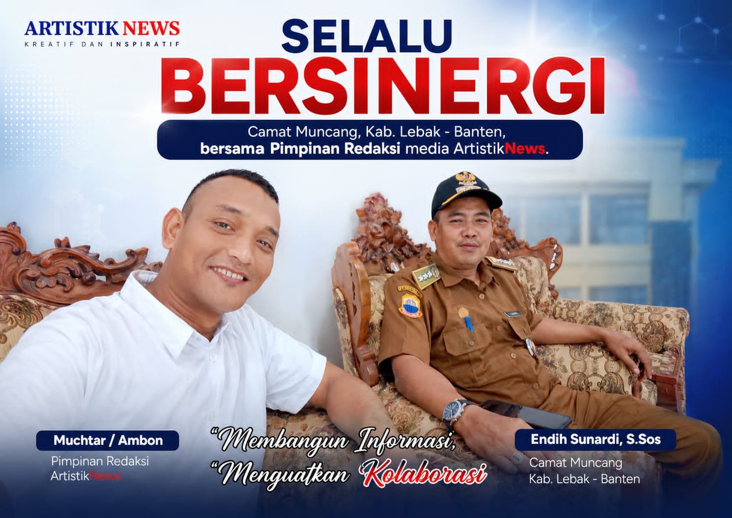 Camat Baru Muncang dan Pimpinan Redaksi ArtistikNews Perkuat Sinergi Informasi Publik