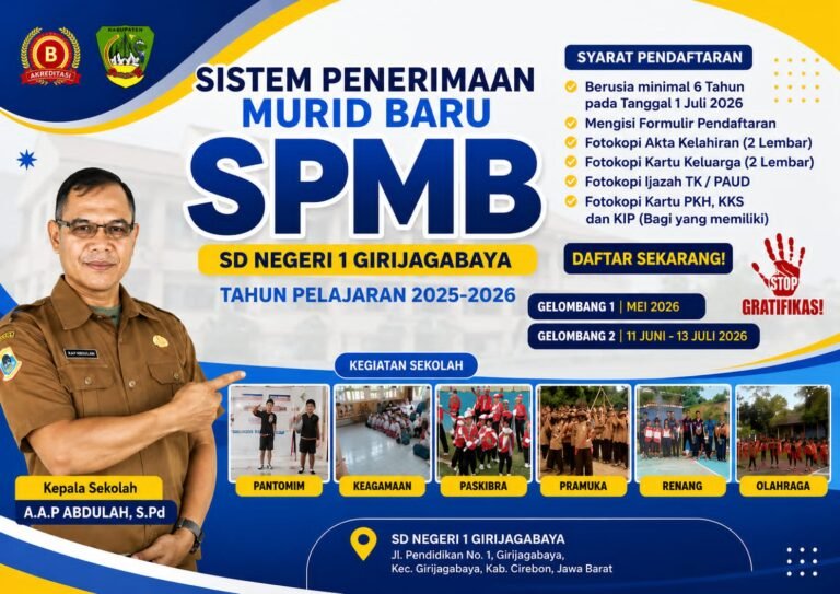 SD Negeri 1 Girijagabaya Buka Penerimaan Murid Baru Tahun Pelajaran 2025-2026
