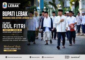 Bupati Lebak Mochamad Hasbi Asyidiki Jayabaya Ajak Warga Perkuat Kebersamaan di Hari Raya Idul Adha 1447 H / 2026 M