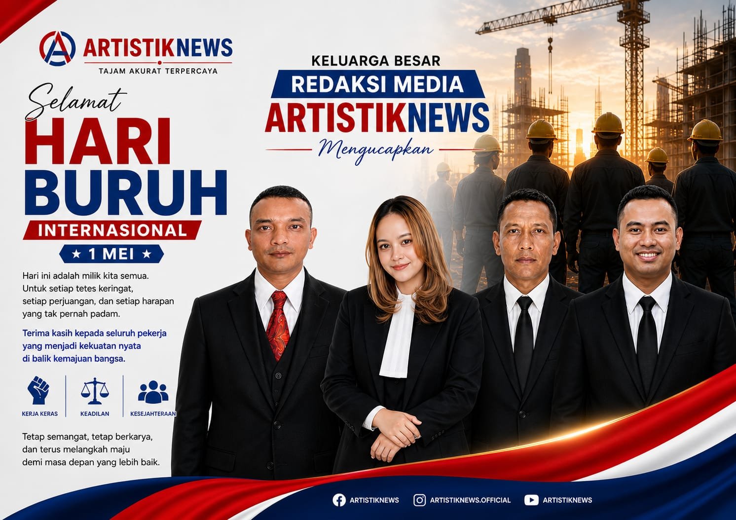 ArtistikNews Sampaikan Ucapan Hari Buruh, Tekankan Kesejahteraan dan Perlindungan Pekerja