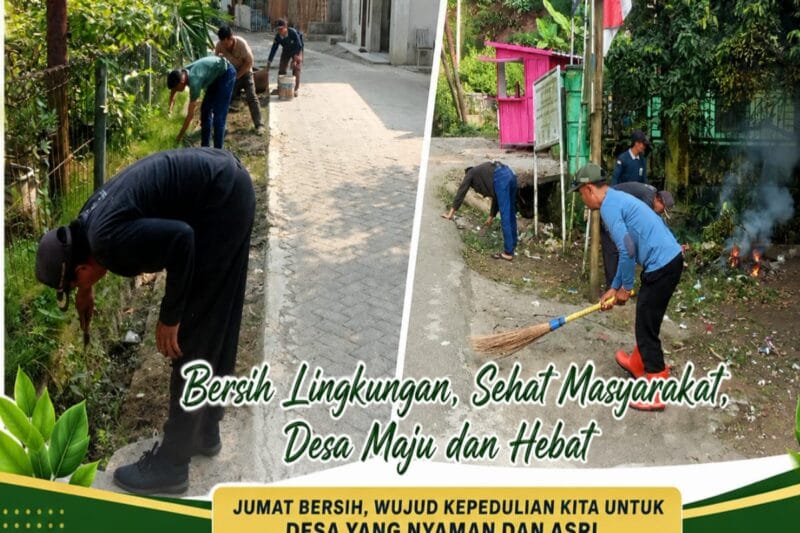 Warga dan Pemdes Muncang kompak membersihkan lingkungan dalam kegiatan Gotong Royong Jumat Bersih di Kecamatan Muncang. (Istimewa)