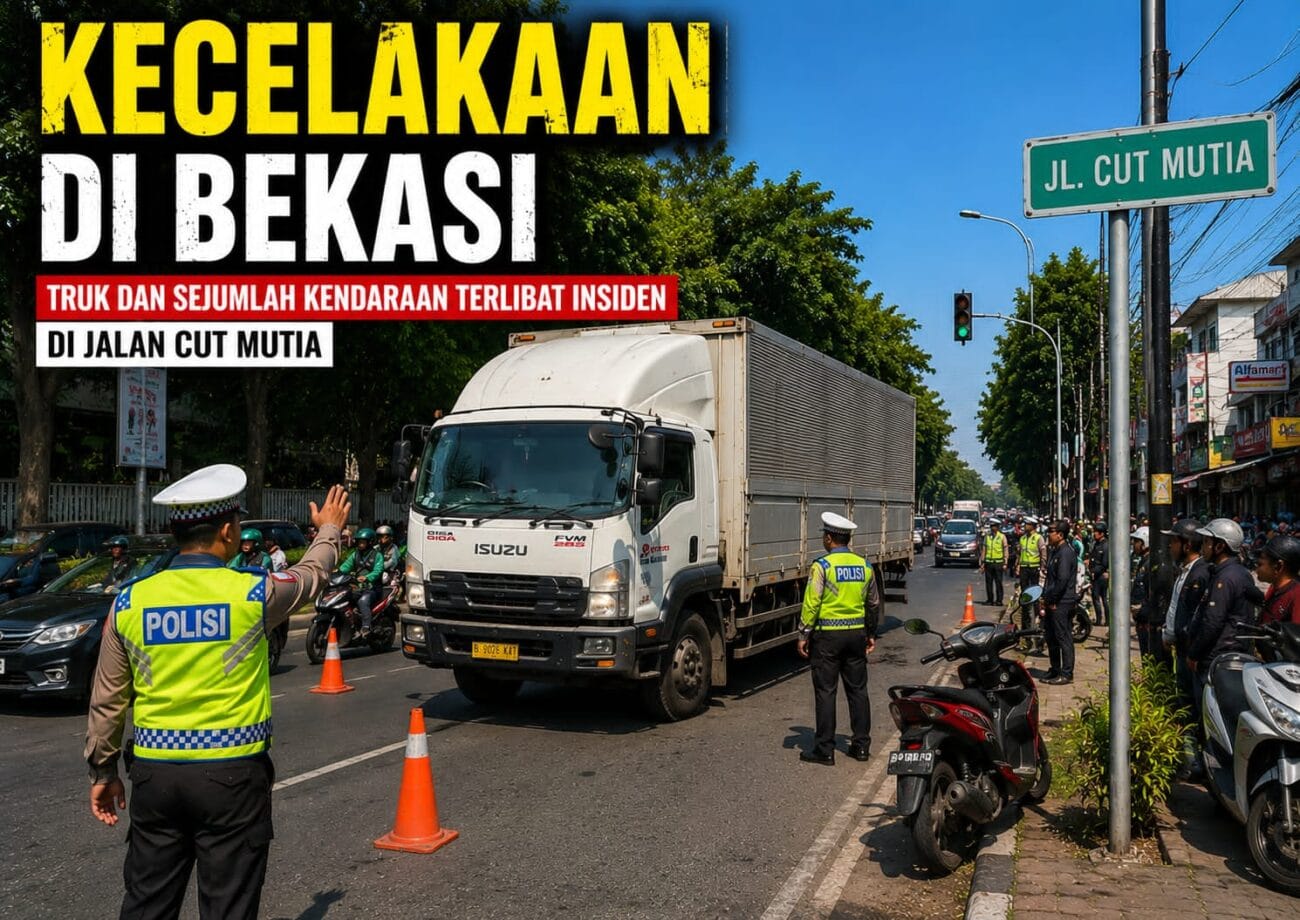 Truk Diduga Rem Blong Tabrak 5 Motor dan 1 Mobil di Bekasi, Satu Korban Meninggal