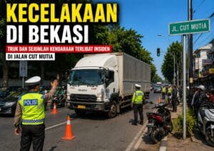 Truk Diduga Rem Blong Tabrak 5 Motor dan 1 Mobil di Bekasi, Satu Korban Meninggal