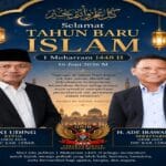 Ketua DPC GRIB JAYA Kabupaten Lebak Aki Uding bersama Sekretaris DPC GRIB JAYA Kabupaten Lebak H. Ade Irawan, M.O.T., menyampaikan ucapan Selamat Tahun Baru Islam 1448 H serta mengajak masyarakat memperkuat keimanan, persatuan, dan kepedulian sosial. (Istimewa)