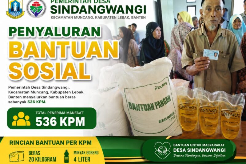Pemdes Sindangwangi Salurkan Bantuan Pangan untuk 536 KPM, Warga Palendeng Merasa Terbantu