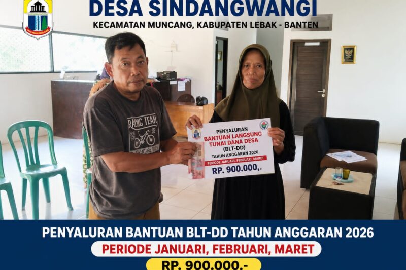 BLT Dana Desa 2026 Cair, Pemdes Sindangwangi Salurkan Rp900 Ribu kepada 5 KPM