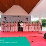 Tim Qasidah Al Hasanah dari Desa Sindangwangi, Kecamatan Muncang, tampil pada Festival Qasidah Kabupaten Lebak 2026 di Alun-alun Rangkasbitung sebagai bagian dari syiar Islam dan pelestarian seni religi menjelang Tahun Baru Islam 1448 Hijriah. (Istimewa)