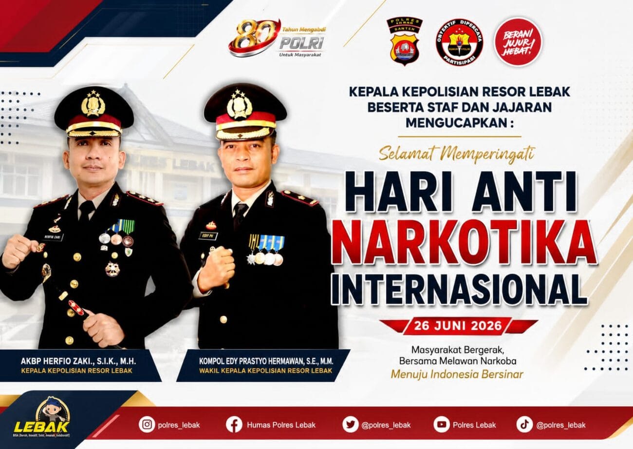 Kapolres Lebak Ajak Warga Perangi Narkoba pada HANI 2026