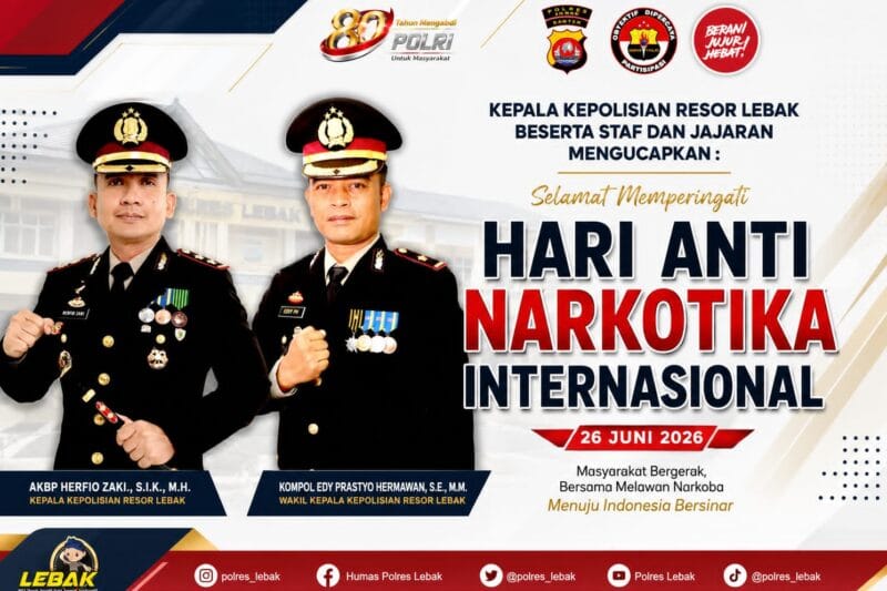 Kapolres Lebak Ajak Warga Perangi Narkoba pada HANI 2026