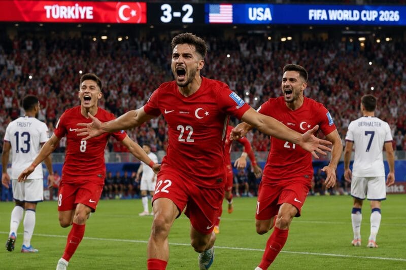 Turki Tundukkan AS 3-2 Lewat Gol Dramatis Kaan Ayhan di Piala Dunia 2026
