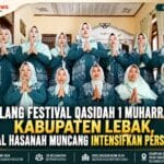 Tim Qasidah Al Hasanah dari Kampung Palendeng, Desa Sindangwangi, Kecamatan Muncang, saat menjalani persiapan menjelang Festival Qasidah 1 Muharram tingkat Kabupaten Lebak yang diselenggarakan oleh Baznas Kabupaten Lebak. (Istimewa).