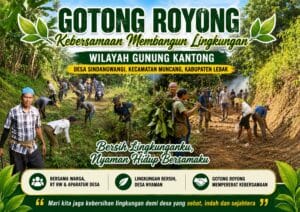 Warga Desa Sindangwangi Gotong Royong Bersihkan Lingkungan, Perkuat Kebersamaan