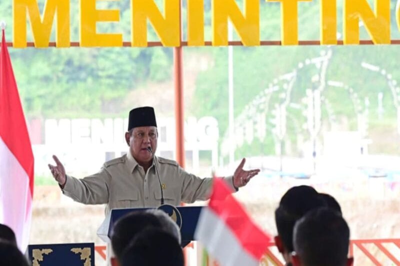 Prabowo Optimistis Indonesia Jadi Lumbung Pangan Dunia, Resmikan Lima Bendungan