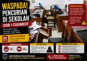 SDN 1 Cisimeut Dibobol Maling, Inventaris Sekolah Hilang dan Polisi Diminta Segera Ungkap Pelaku