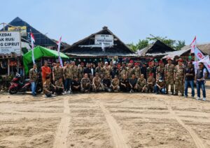 Foto bersama pengurus DPC dan PAC GRIB Jaya Kabupaten Lebak usai Rapimcab di Pantai Bagedul, Kecamatan Malingping, Kabupaten Lebak.