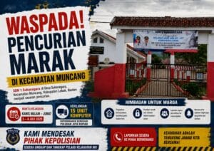 SDN 1 Sukanagara Dibobol Maling, 15 Komputer Raib Digondol Pelaku
