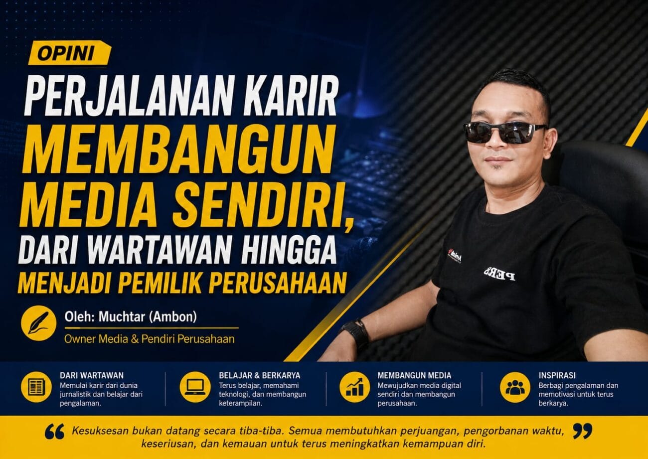 Muchtar (Ambon), owner media dan pendiri perusahaan, menceritakan perjalanan karier membangun media sendiri dari wartawan hingga menjadi pemilik perusahaan.