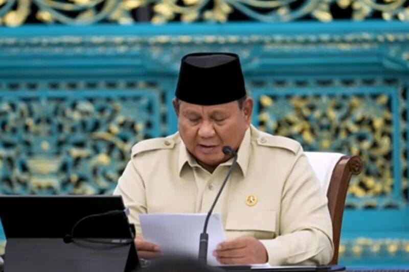 Presiden Prabowo Subianto menyampaikan pentingnya swasembada pangan sebagai fondasi ketahanan Indonesia di Istana Negara Jakarta.