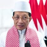 Menteri Agama Nasaruddin Umar menghadiri Zikir dan Doa Kebangsaan HUT Ke-81 RI di Monas.