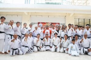 Andra Soni menghadiri pembinaan karate anak melalui UKT INKAI Tangerang Selatan