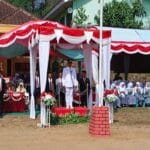 Upacara HUT ke-81 RI di Alun-Alun Kecamatan Muncang, Kabupaten Lebak, Banten