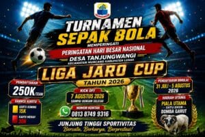 Turnamen Sepak Bola Antar RT Desa Tanjungwangi dalam rangka PHBN 2026 yang digelar Pemerintah Desa Tanjungwangi, Kecamatan Muncang, Kabupaten Lebak.