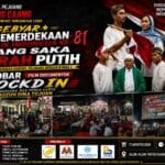 Tamu undangan menghadiri pemutaran film “Sang Saka Merah Putih” karya pemuda Tapos Caang dalam peringatan HUT RI ke-81.