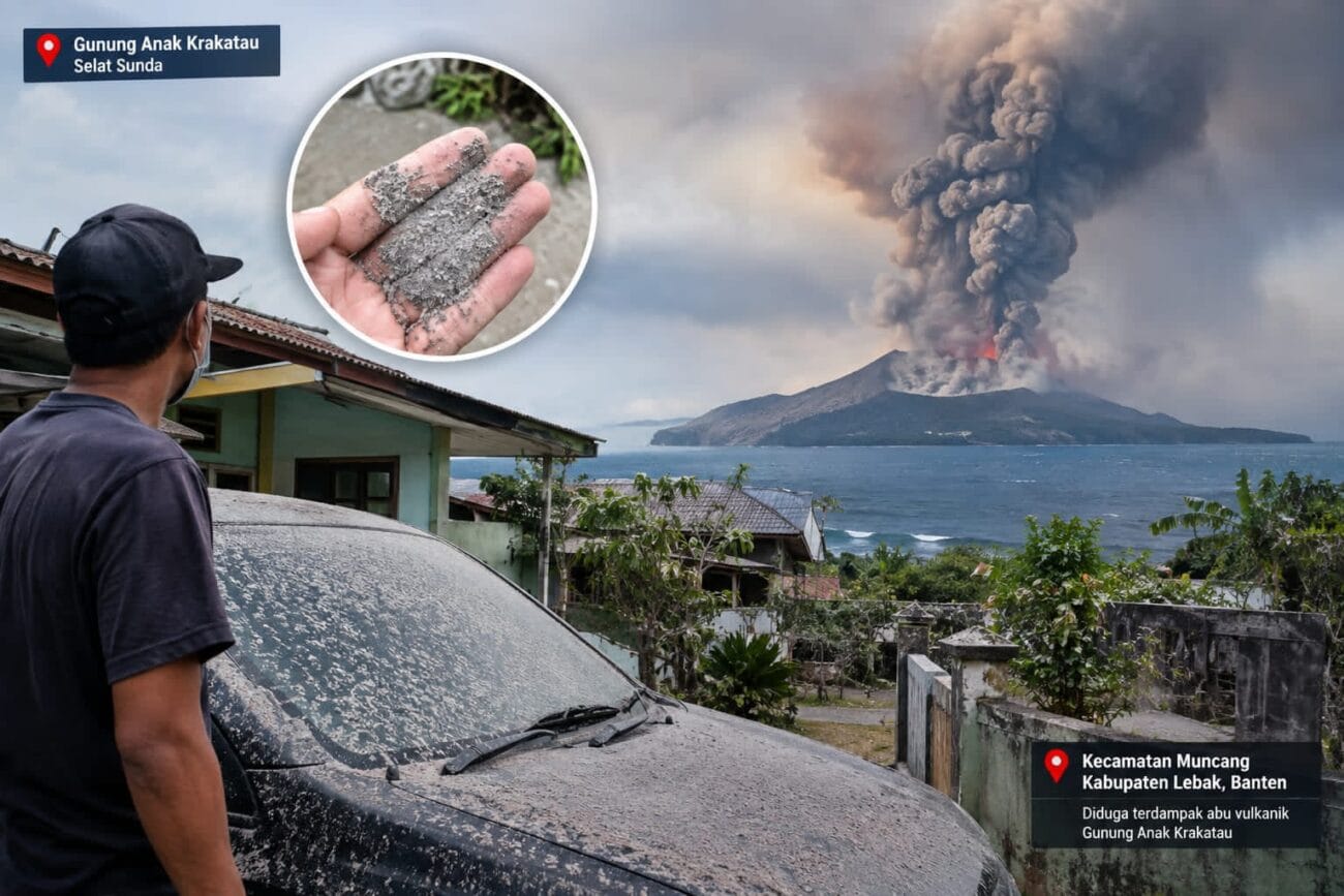 Abu vulkanik Anak Krakatau diduga mencapai Muncang Lebak