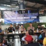 Kapolres Lebak AKBP Arninsi saat memperkuat sinergi dengan organisasi wartawan