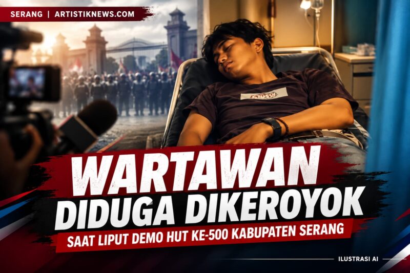 Wartawan Diduga Dikeroyok Saat Liput Demo HUT ke-500 Kabupaten Serang