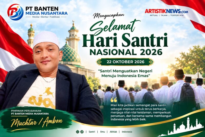 Muchtar Ambon menyampaikan ucapan Hari Santri Nasional 2026 dan mengajak santri menjaga akhlak serta persatuan bangsa.